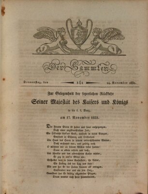 Der Sammler Donnerstag 24. November 1831