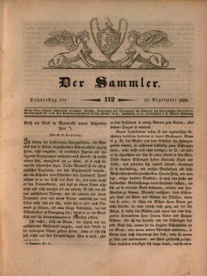 Der Sammler Donnerstag 18. September 1834