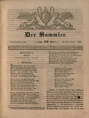 Der Sammler Donnerstag 19. November 1835