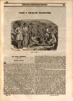 Semanario pintoresco español Sonntag 3. April 1842