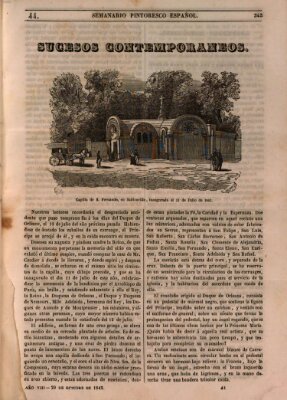 Semanario pintoresco español Sonntag 29. Oktober 1843