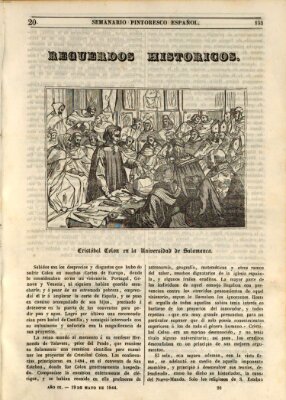 Semanario pintoresco español Sonntag 19. Mai 1844