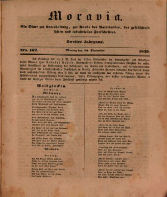 Moravia Montag 16. September 1839