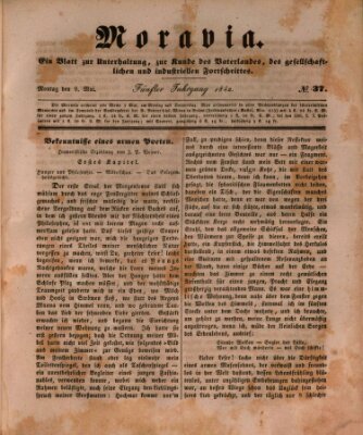 Moravia Montag 9. Mai 1842