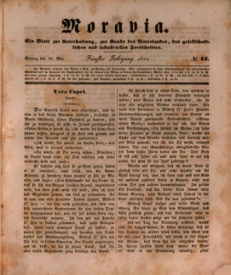 Moravia Montag 30. Mai 1842