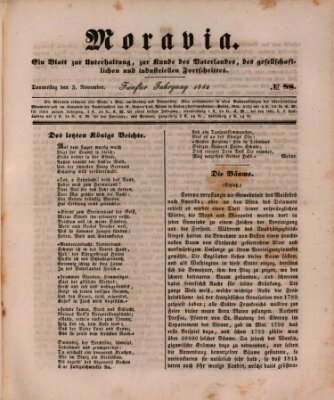 Moravia Donnerstag 3. November 1842