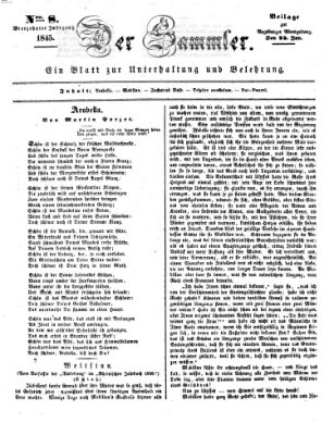 Der Sammler (Augsburger Abendzeitung) Samstag 25. Januar 1845