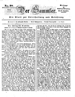 Der Sammler (Augsburger Abendzeitung) Mittwoch 9. Dezember 1846