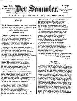 Der Sammler (Augsburger Abendzeitung) Mittwoch 26. Juli 1848