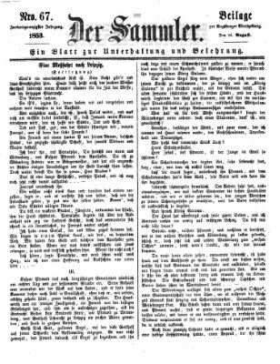 Der Sammler (Augsburger Abendzeitung) Mittwoch 24. August 1853