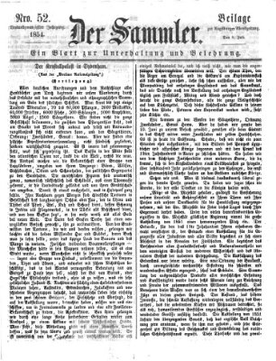 Der Sammler (Augsburger Abendzeitung) Samstag 8. Juli 1854