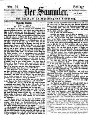 Der Sammler (Augsburger Abendzeitung) Samstag 19. Mai 1855