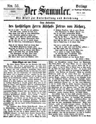 Der Sammler (Augsburger Abendzeitung) Mittwoch 11. Juli 1855