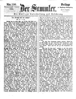 Der Sammler (Augsburger Abendzeitung) Donnerstag 27. Dezember 1855