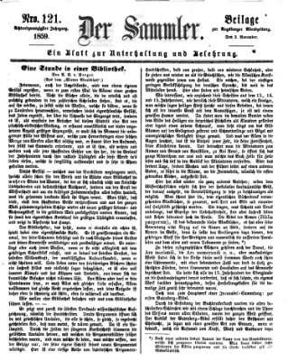 Der Sammler (Augsburger Abendzeitung) Donnerstag 3. November 1859