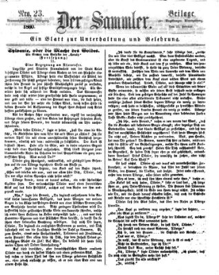 Der Sammler (Augsburger Abendzeitung) Donnerstag 23. Februar 1860