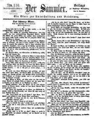 Der Sammler (Augsburger Abendzeitung) Donnerstag 20. September 1860