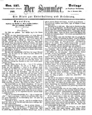 Der Sammler (Augsburger Abendzeitung) Samstag 3. November 1860
