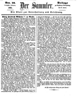 Der Sammler (Augsburger Abendzeitung) Donnerstag 24. Januar 1861
