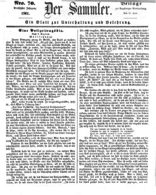 Der Sammler (Augsburger Abendzeitung) Mittwoch 26. Juni 1861