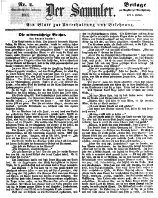 Der Sammler (Augsburger Abendzeitung) Donnerstag 9. Januar 1862
