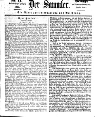 Der Sammler (Augsburger Abendzeitung) Samstag 25. Januar 1862