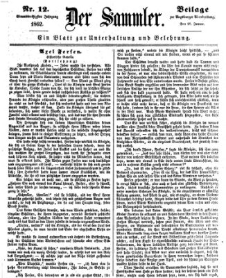 Der Sammler (Augsburger Abendzeitung) Dienstag 28. Januar 1862