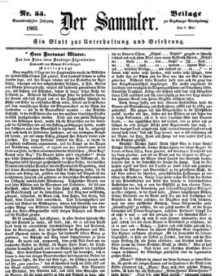 Der Sammler (Augsburger Abendzeitung) Donnerstag 8. Mai 1862