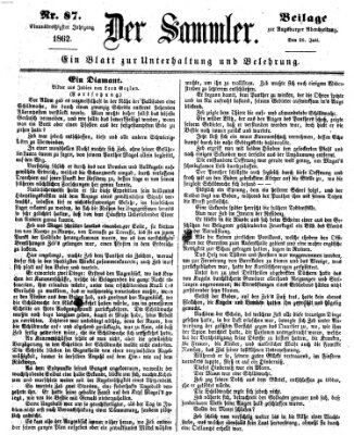Der Sammler (Augsburger Abendzeitung) Samstag 26. Juli 1862