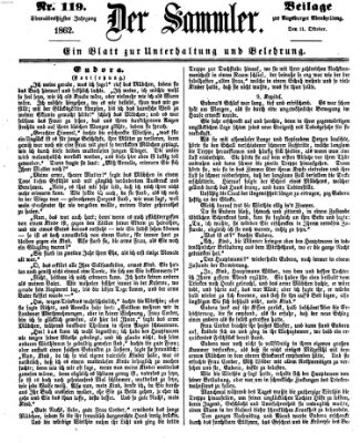 Der Sammler (Augsburger Abendzeitung) Samstag 11. Oktober 1862