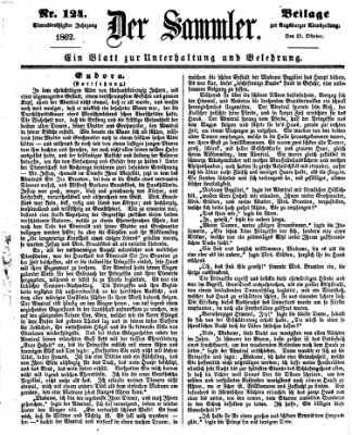 Der Sammler (Augsburger Abendzeitung) Donnerstag 23. Oktober 1862