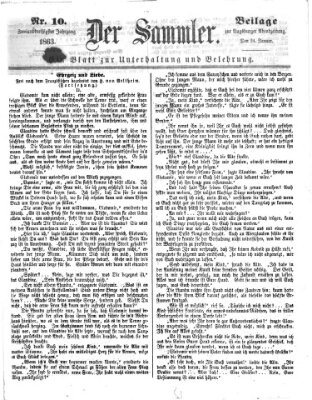 Der Sammler (Augsburger Abendzeitung) Samstag 24. Januar 1863
