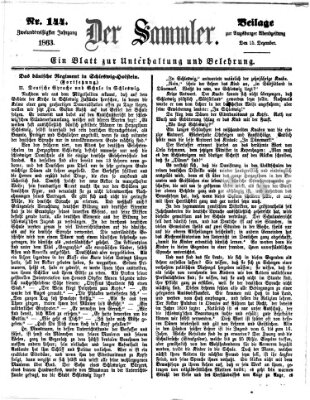 Der Sammler (Augsburger Abendzeitung) Dienstag 15. Dezember 1863