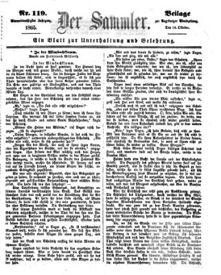 Der Sammler (Augsburger Abendzeitung) Samstag 14. Oktober 1865