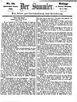 Der Sammler (Augsburger Abendzeitung) Samstag 31. März 1866