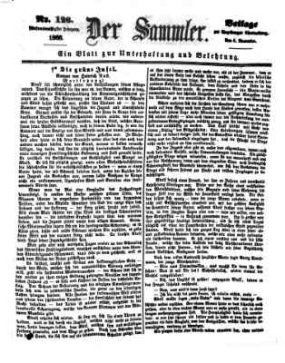 Der Sammler (Augsburger Abendzeitung) Donnerstag 8. November 1866