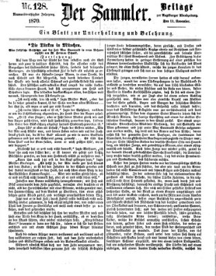Der Sammler (Augsburger Abendzeitung) Samstag 19. November 1870