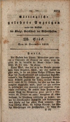 Göttingische gelehrte Anzeigen (Göttingische Zeitungen von gelehrten Sachen) Montag 30. Dezember 1822