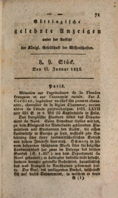 Göttingische gelehrte Anzeigen (Göttingische Zeitungen von gelehrten Sachen) Donnerstag 13. Januar 1825