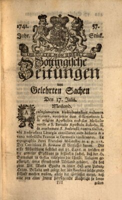 Göttingische Zeitungen von gelehrten Sachen Montag 17. Juli 1741