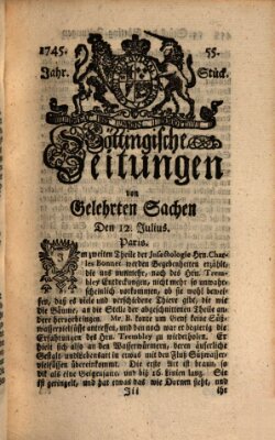 Göttingische Zeitungen von gelehrten Sachen Montag 12. Juli 1745