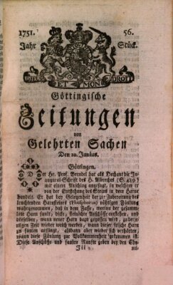 Göttingische Zeitungen von gelehrten Sachen Donnerstag 10. Juni 1751