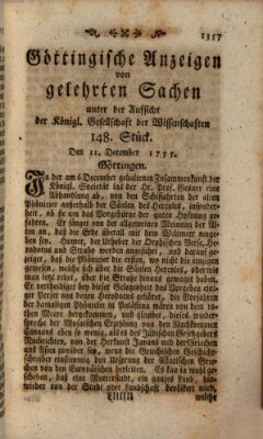 Göttingische Anzeigen von gelehrten Sachen (Göttingische Zeitungen von gelehrten Sachen) Donnerstag 11. Dezember 1755