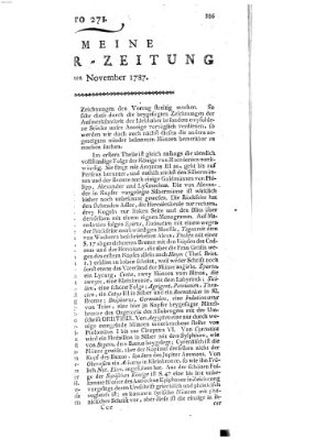 Allgemeine Literatur-Zeitung (Literarisches Zentralblatt für Deutschland) Montag 12. November 1787
