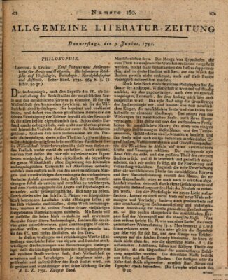 Allgemeine Literatur-Zeitung (Literarisches Zentralblatt für Deutschland) Donnerstag 9. Juni 1791