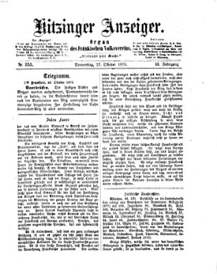 Kitzinger Anzeiger Donnerstag 27. Oktober 1870
