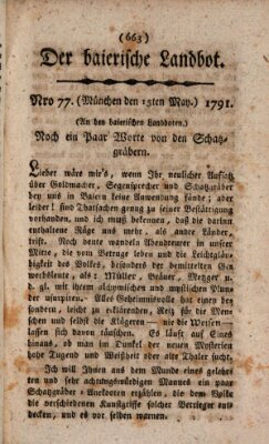 Der baierische Landbot Sonntag 15. Mai 1791