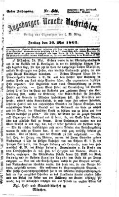 Augsburger neueste Nachrichten Freitag 30. Mai 1862