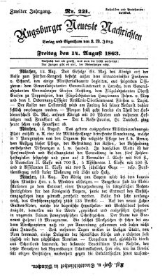 Augsburger neueste Nachrichten Freitag 14. August 1863
