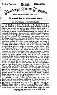 Augsburger neueste Nachrichten Mittwoch 9. September 1863